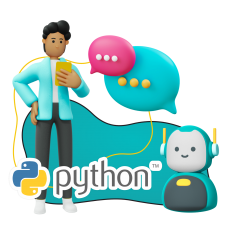 Умный чат-бот на Python - КИБЕРшкола программирования для детей, компьютерные курсы для школьников, начинающих и подростков - KIBERone г. Обнинск