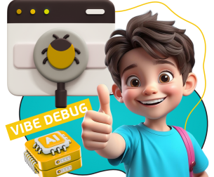 Тестирование & Vibe Debug. Охотники за багами - КИБЕРшкола программирования для детей, компьютерные курсы для школьников, начинающих и подростков - KIBERone г. Обнинск