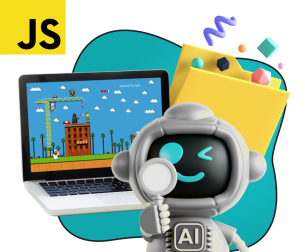 Язык программирования JavaScript + AI. Проектное обучение + геймификация + AI-помощники - КИБЕРшкола программирования для детей, компьютерные курсы для школьников, начинающих и подростков - KIBERone г. Обнинск